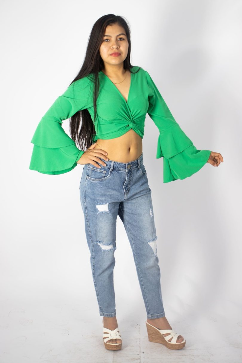 TRIANA DOUBLE BELL SLEEVE BLOUSE