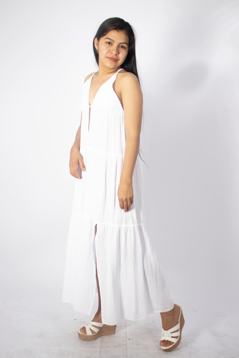 KATRINA LONG DRESS WITH NECK STRAPS