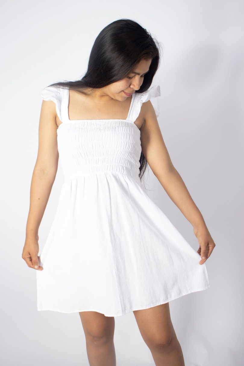 MAYEL SHORT DRESS WITH STRAPPY RUFFLES - Image 2